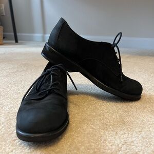 Rockport black suede ladies Oxford shoes Sz:6